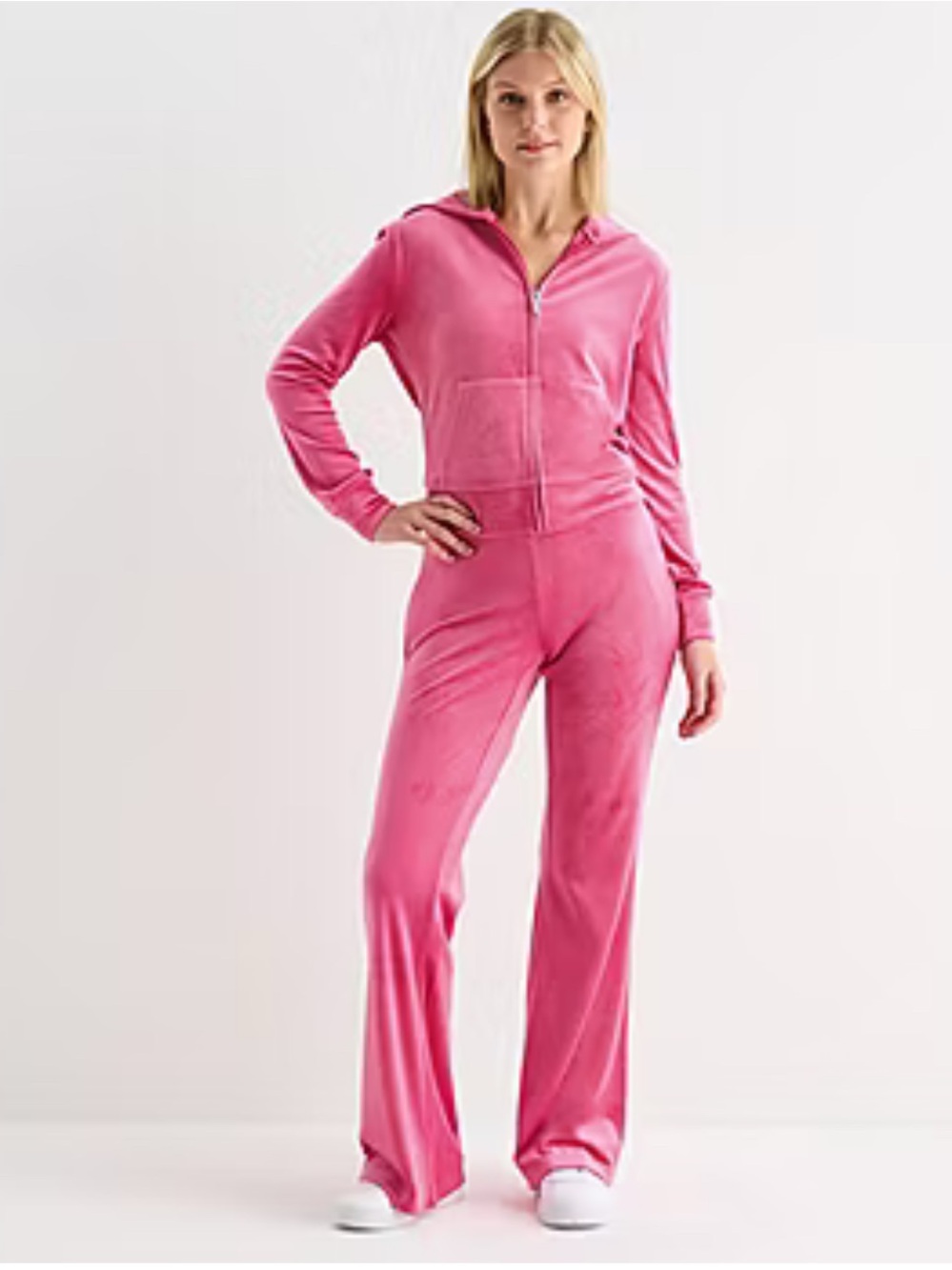 Juicy Couture Hot Pink Velour Hoodie Tracksuit set